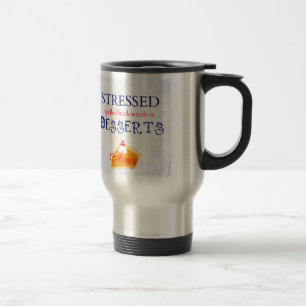 Caneca Térmica Stressed soletrou é para trás jogo de palavras d