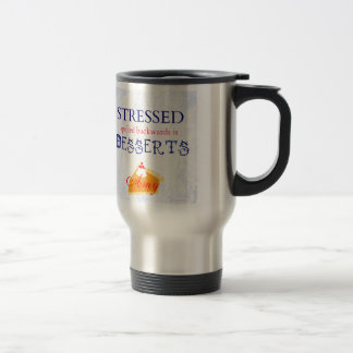 Caneca Térmica Stressed soletrou é para trás jogo de palavras das