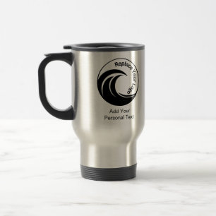 Caneca Térmica Substituir logotipo minimalista & Texto Personaliz