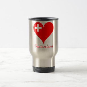 Caneca Térmica Suiça vermelha do coração