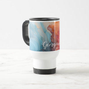 Caneca Térmica Sunset Colorido Personalizado em Tinta de Álcool n