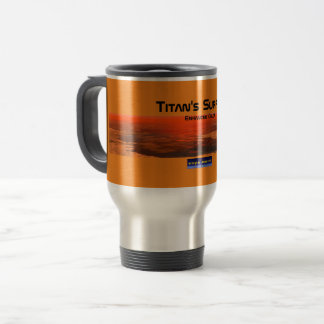Caneca Térmica Superfície Ampla de Titã (Branca com Trim Dourado)