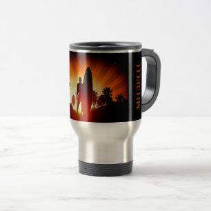 Caneca Térmica Surfer Sunset personalizado name mugs