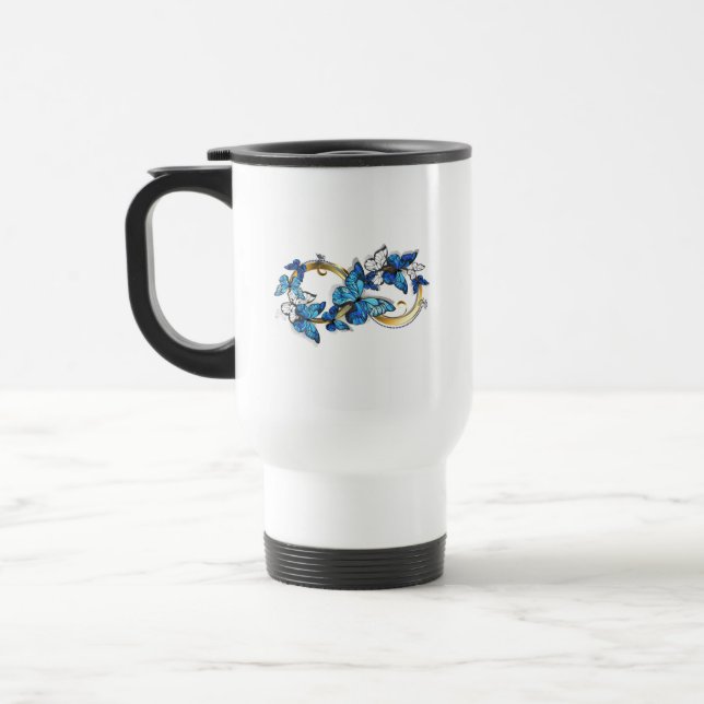 Caneca Térmica Symbol Infinity of Blue Morpho Butterflies (Esquerda)