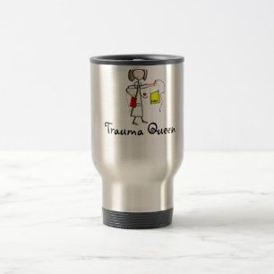 Caneca Térmica T-shirt e presentes da rainha traumatismo" da