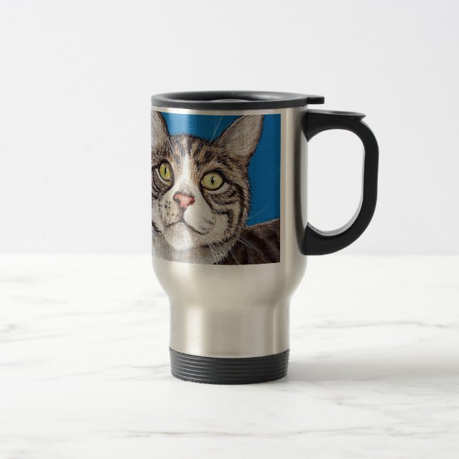 Caneca Térmica Tabby Cat Painting (Direita)