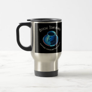 Caneca Térmica Taça Azul e Saucer   Equipe de Amantes de Café P