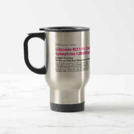 Caneca Térmica Tampa de Lidocaína Médica Engraçada