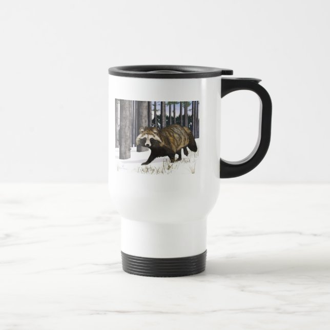 Caneca Térmica Tanuki - Cão Raccoon (Direita)