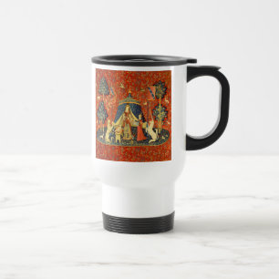 Caneca Térmica Tapeçaria Medieval A Dama e o Unicórnio: Arte Fran