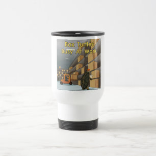 Caneca Térmica Tartarugas da Caixa Engraçadas no Trabalho