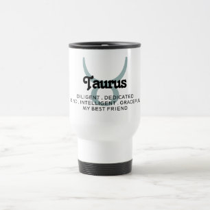 Caneca Térmica Taurus Star Sinal Zodiac Traços Melhor Teal Amigo