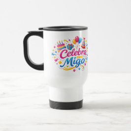 Caneca Térmica Taza de Viaje y de Regalo con Diseño “Celebra Conm
