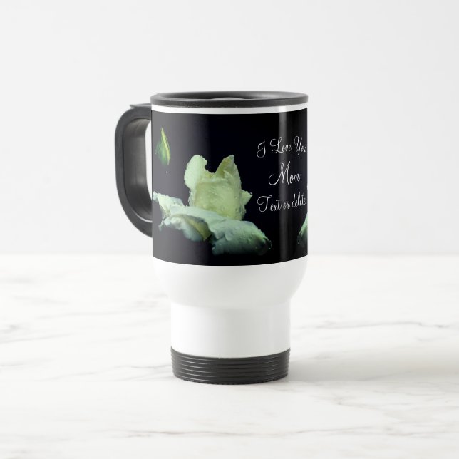 Caneca Térmica Te Amo Mãe White Rosebud Personalizado (Frente Esquerda)