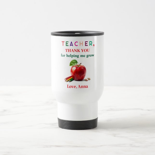 Caneca Térmica Teacher Gift - Travel Mug with Thank You Message (Centro)