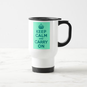 Caneca Térmica Teal e Aquamarine mantenham-se calmos e continuem