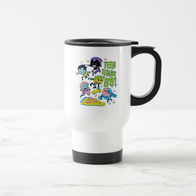 Caneca Térmica Teen Titans Go! | Gráfico de pizza da primavera de (Direita)