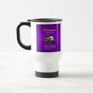 Caneca Térmica Tema de Golfe Elegante da aposentadoria Carrinho D
