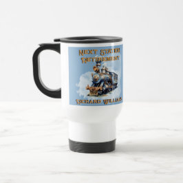 Caneca Térmica Tema de viagem de aposentadoria Trem de Vintage Pr
