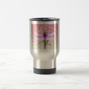 Caneca Térmica Tema Surrealista dos Anos 60 Libélula