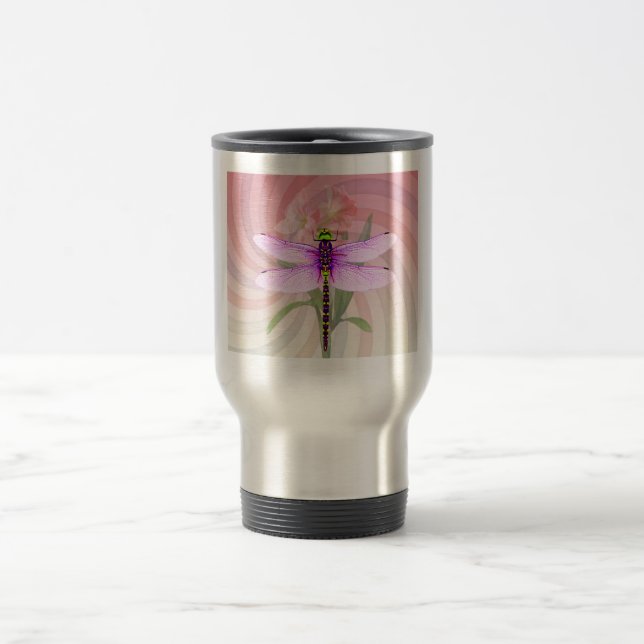 Caneca Térmica Tema Surrealista dos Anos 60 Libélula (Centro)