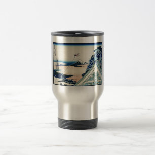 Caneca Térmica Templo Honganji Vista do Monte Fuji Xilogravura Ja