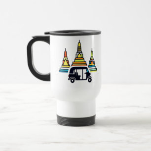 Caneca Térmica Templos Tailandeses E Tuk Tuks