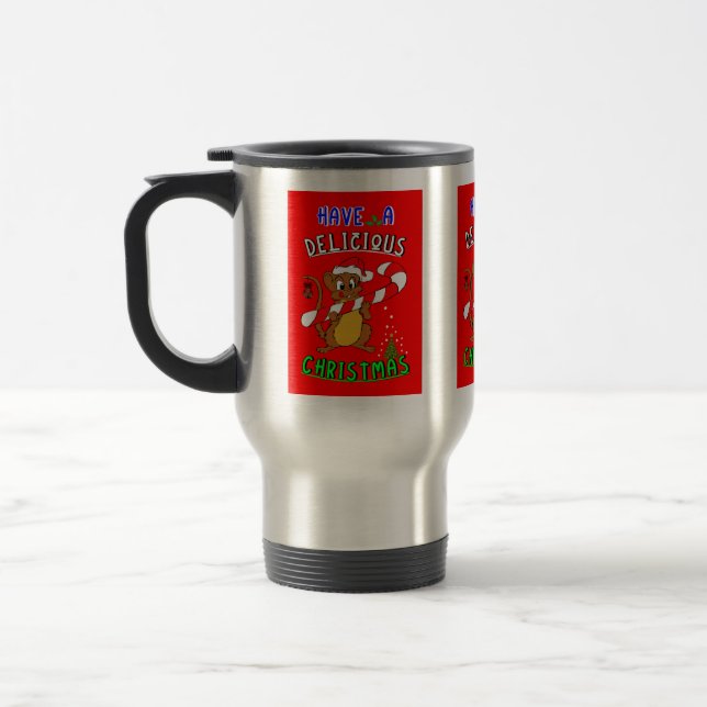 Caneca Térmica Tenha Um Natal Delicioso 25 De Dezembro (Esquerda)