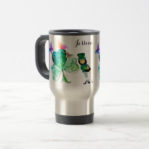 Caneca Térmica "Tenha uma Rua feliz. Dia de Patrick" "Leprechaun