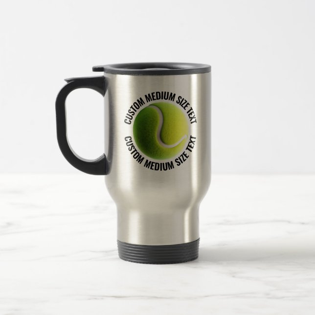 Caneca Térmica Tênis Personalizado de Tamanho Médio com Texto Cus (Esquerda)