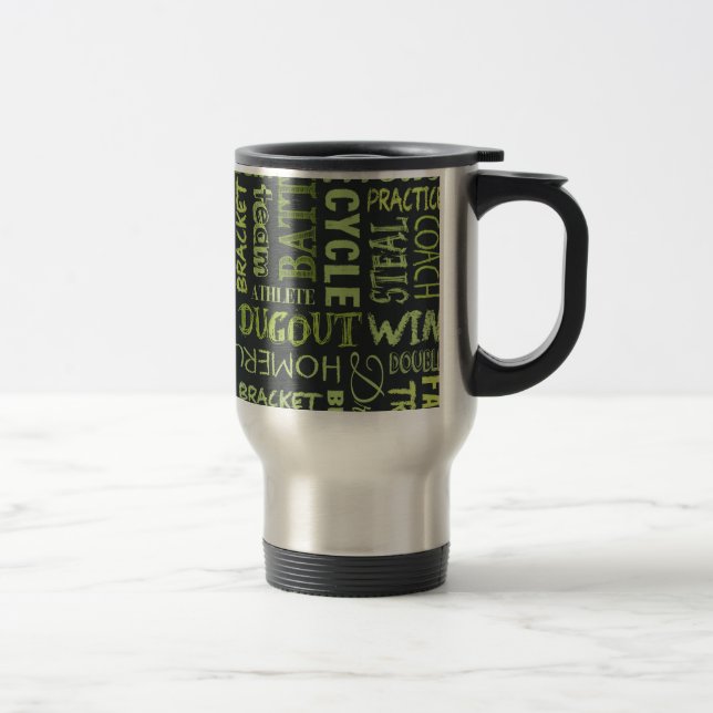 Caneca Térmica Termos de Softball Fastpitch no Quadro Negro (Direita)