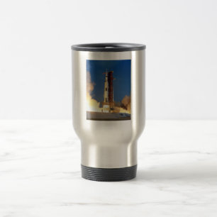 Caneca Térmica Terra Treme quando Saturno V Ilumina o Céu em Dire