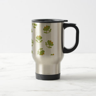 Caneca Térmica Teste padrão bonito do sapo verde