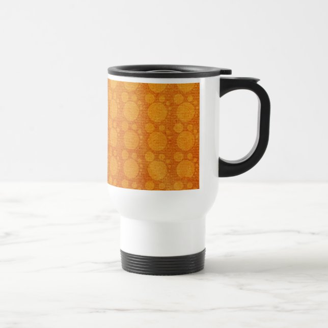 Caneca Térmica Teste padrão de bolinhas sujo do amarelo (Direita)