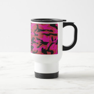 Caneca Térmica Teste padrão do camo do rosa quente