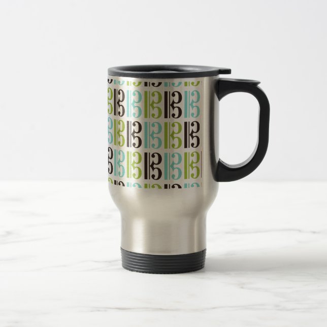 Caneca Térmica Teste padrão do Clef de alto (Direita)