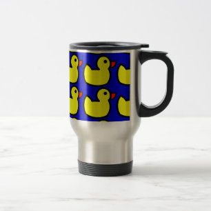 Caneca Térmica Teste padrão Ducky de borracha amarelo brilhante