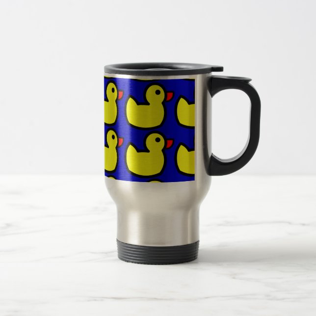 Caneca Térmica Teste padrão Ducky de borracha amarelo brilhante (Direita)