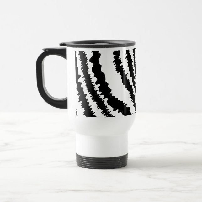 Caneca Térmica Teste padrão preto do impressão da zebra (Esquerda)