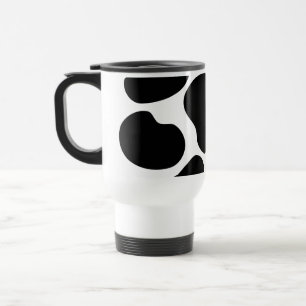 Caneca Térmica Teste padrão preto e branco do impressão da vaca