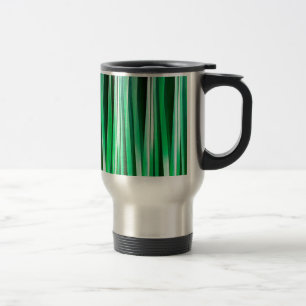 Caneca Térmica Teste padrão Stripy do oceano de água-marinha