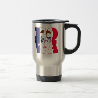 Caneca Térmica texto da bandeira do estado de Iowa