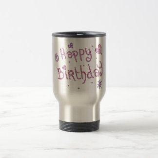 Caneca Térmica Texto de Aniversário Feliz Reproduzido