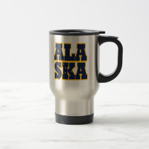 Caneca Térmica Texto do sinalizador Estado do Alasca
