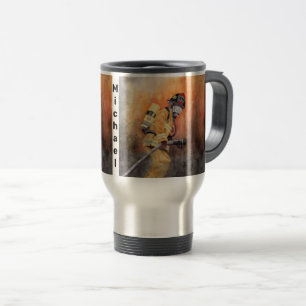Caneca Térmica Texto personalizado do Firefighter Station Number