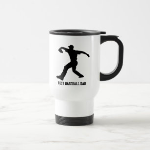 Caneca Térmica Texto personalizado do jogador de beisebol preto