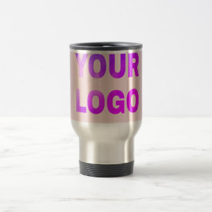 Caneca Térmica texto simples mínimo adicione seu logotipo/design 