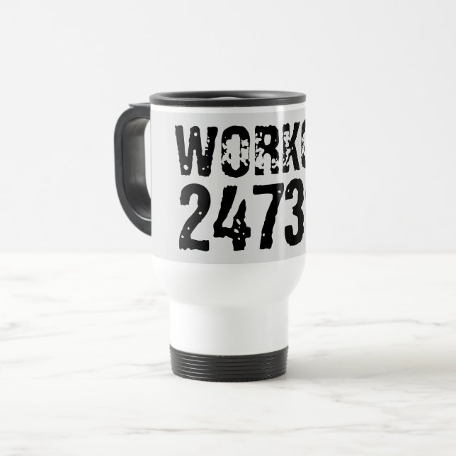 Caneca Térmica Texto vestido e arranhado Workout 247365 preto (Frente Esquerda)