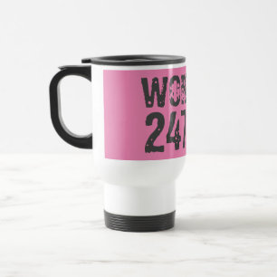 Caneca Térmica Texto vestido e arranhado Workout 247365 rosa