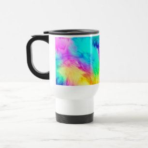 Caneca Térmica Textura de Pelo Fofinho Arco-Íris Vibrante-75201